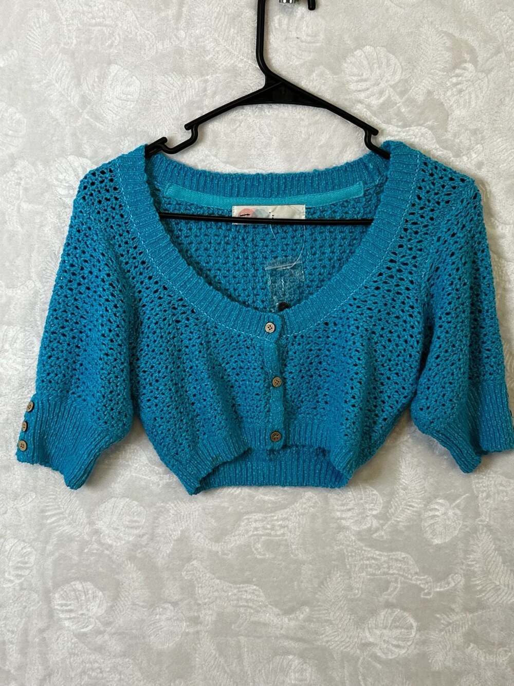 FP Beach Free People Cropped Knit Cardigan Size S